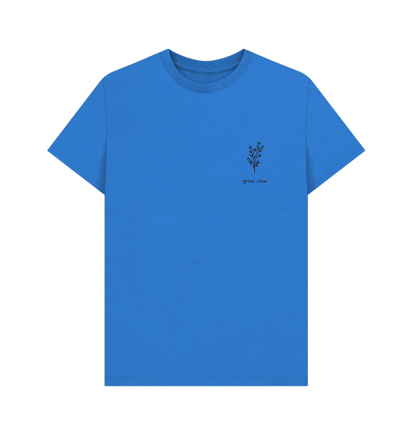 Bright Blue Printed T-shirt Front