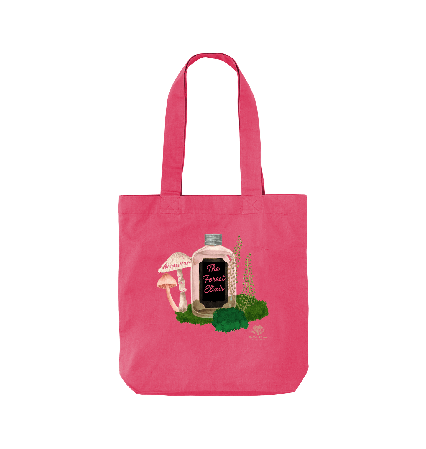 Raspberry Pink Printed Bag Front