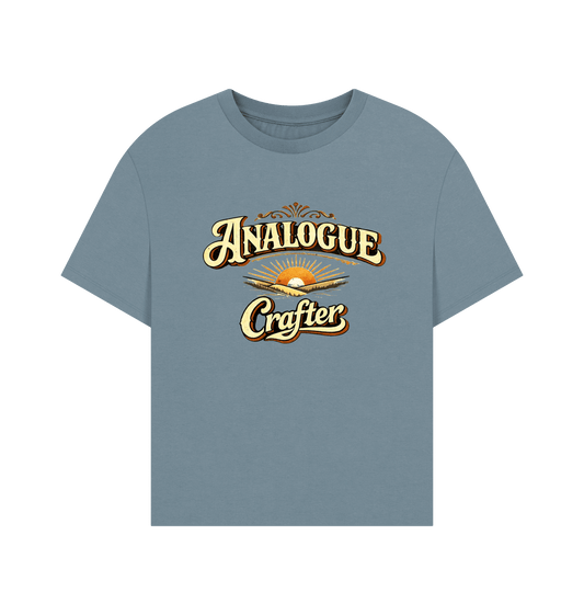 Stone Blue Printed T-shirt Front