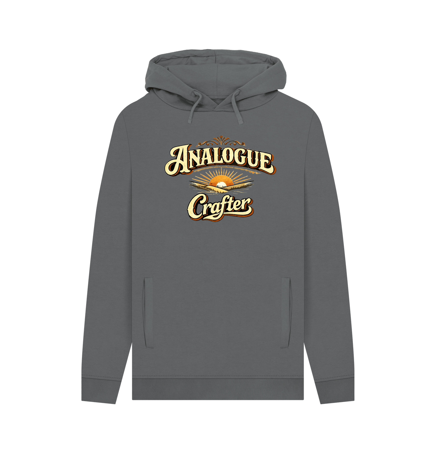 Slate Grey Printed Hoody Front