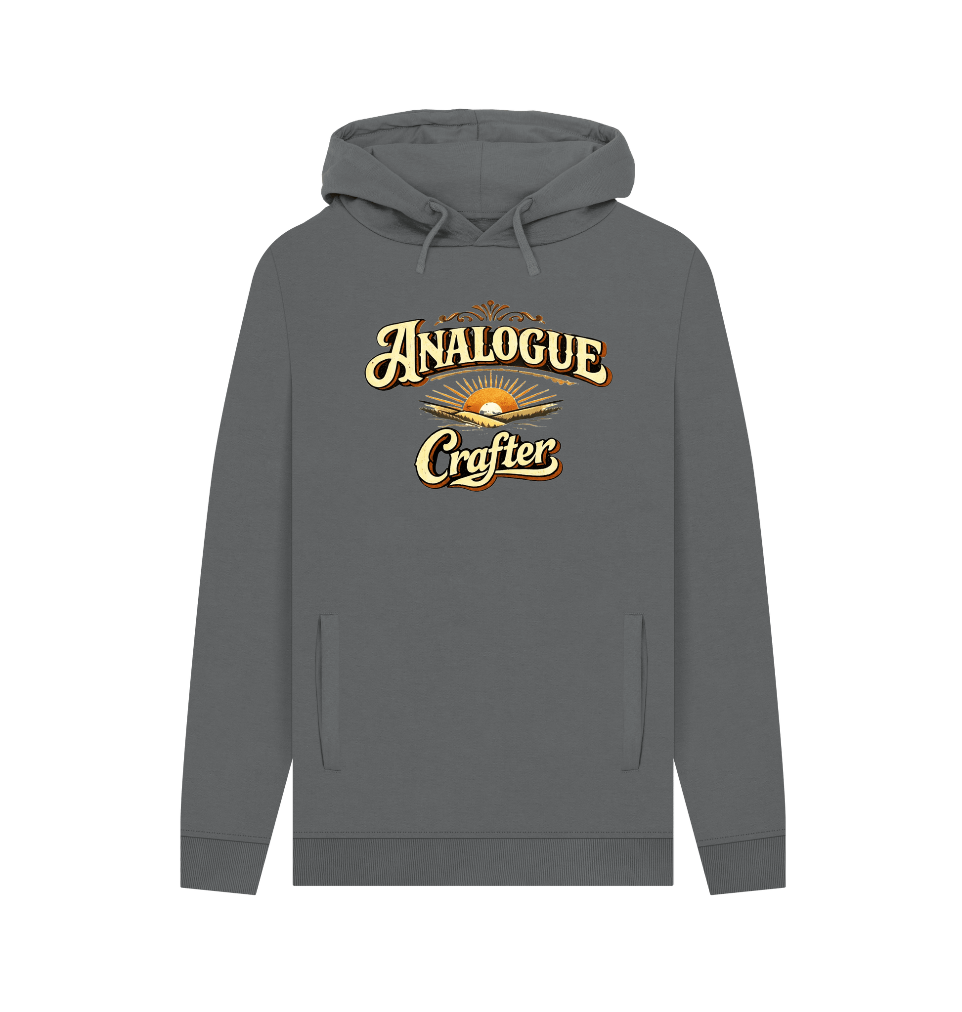 Slate Grey Printed Hoody Front