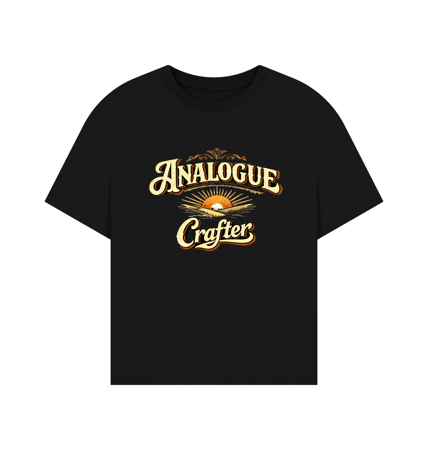 Black Printed T-shirt Front