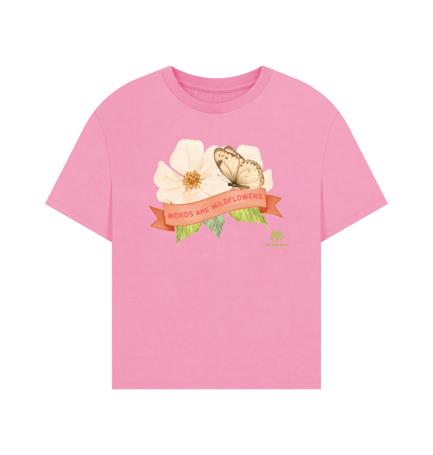 Rose Pink Printed T-shirt Front