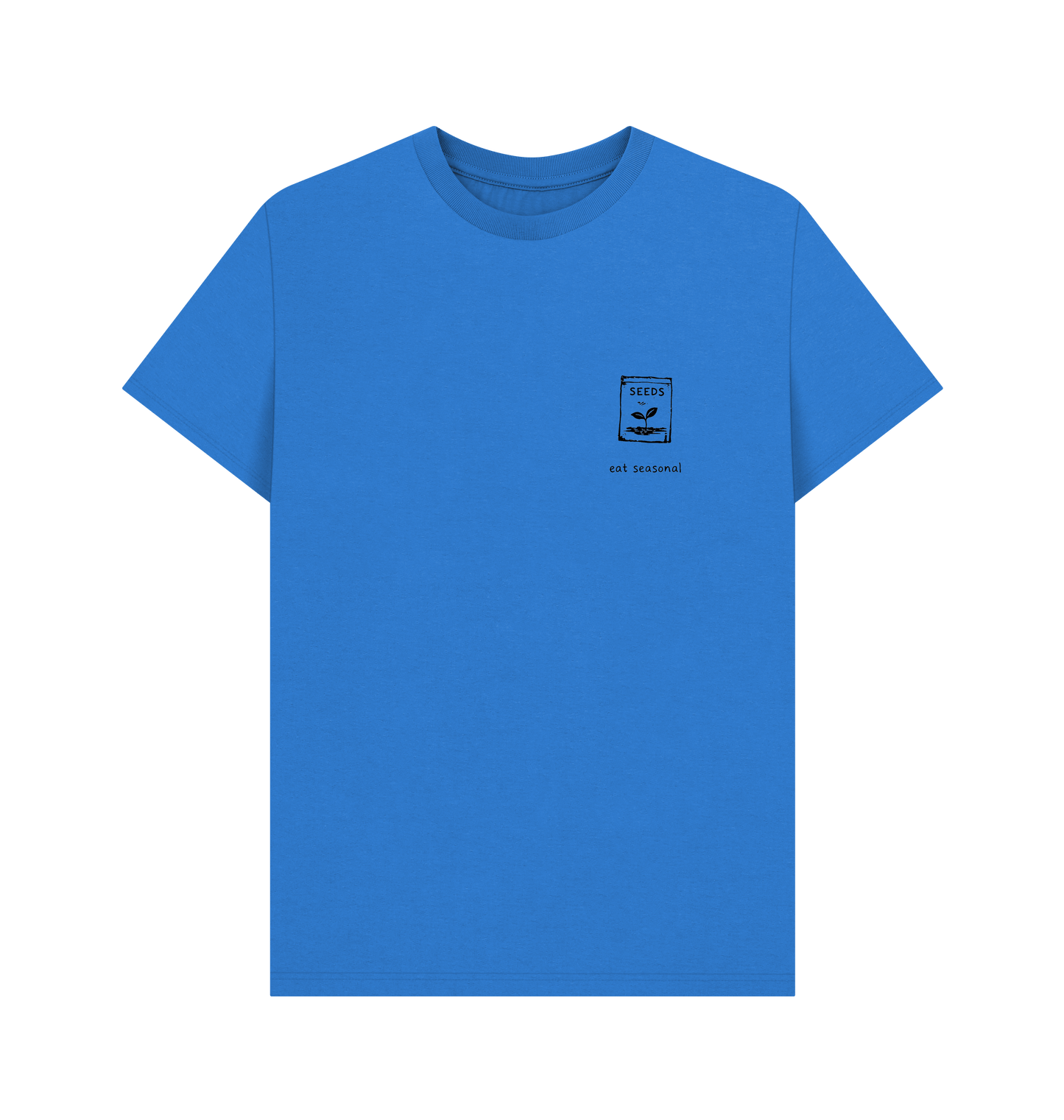 Bright Blue Printed T-shirt Front