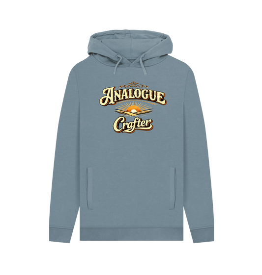 Stone Blue Printed Hoody Front