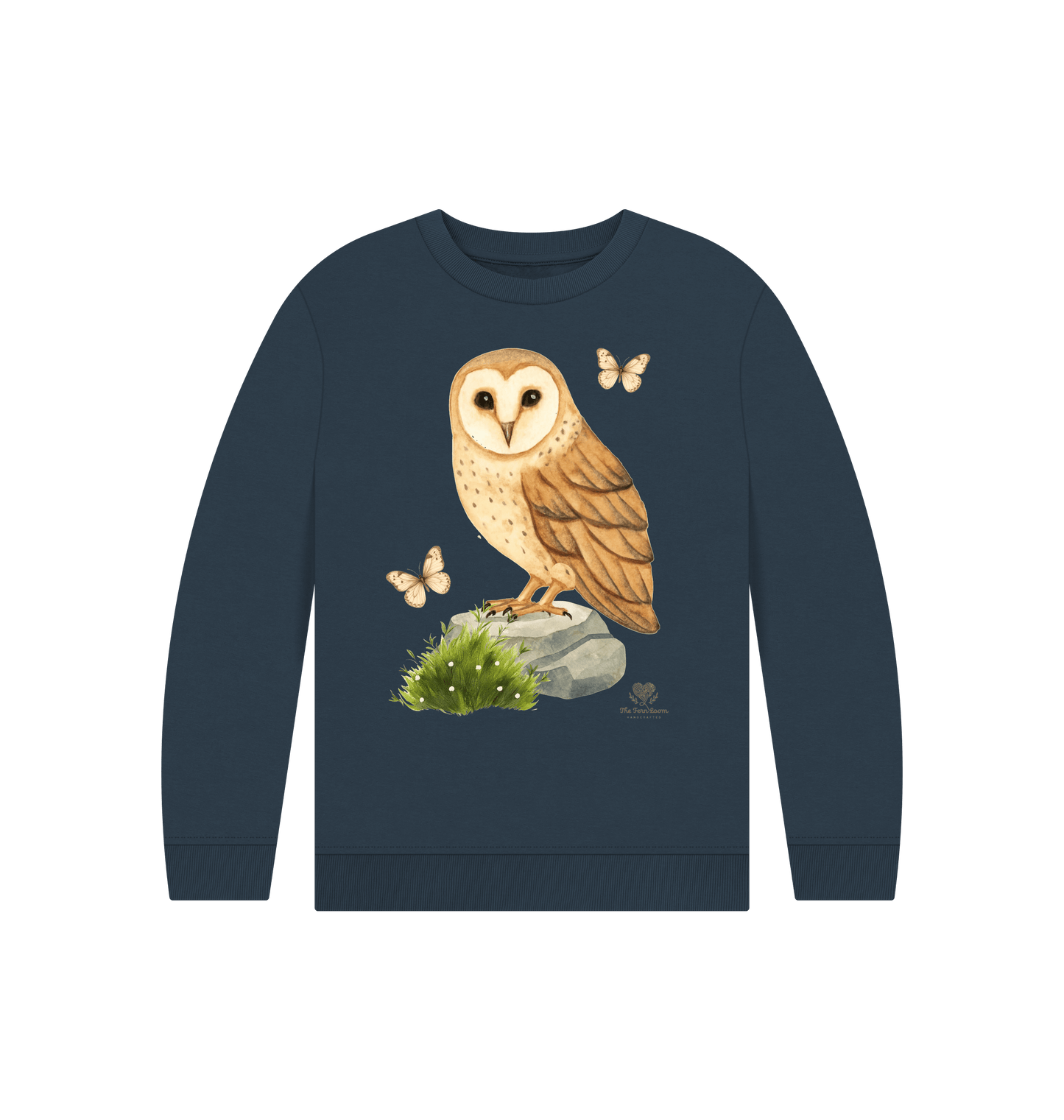 Navy Blue Printed Kids Jumper Front