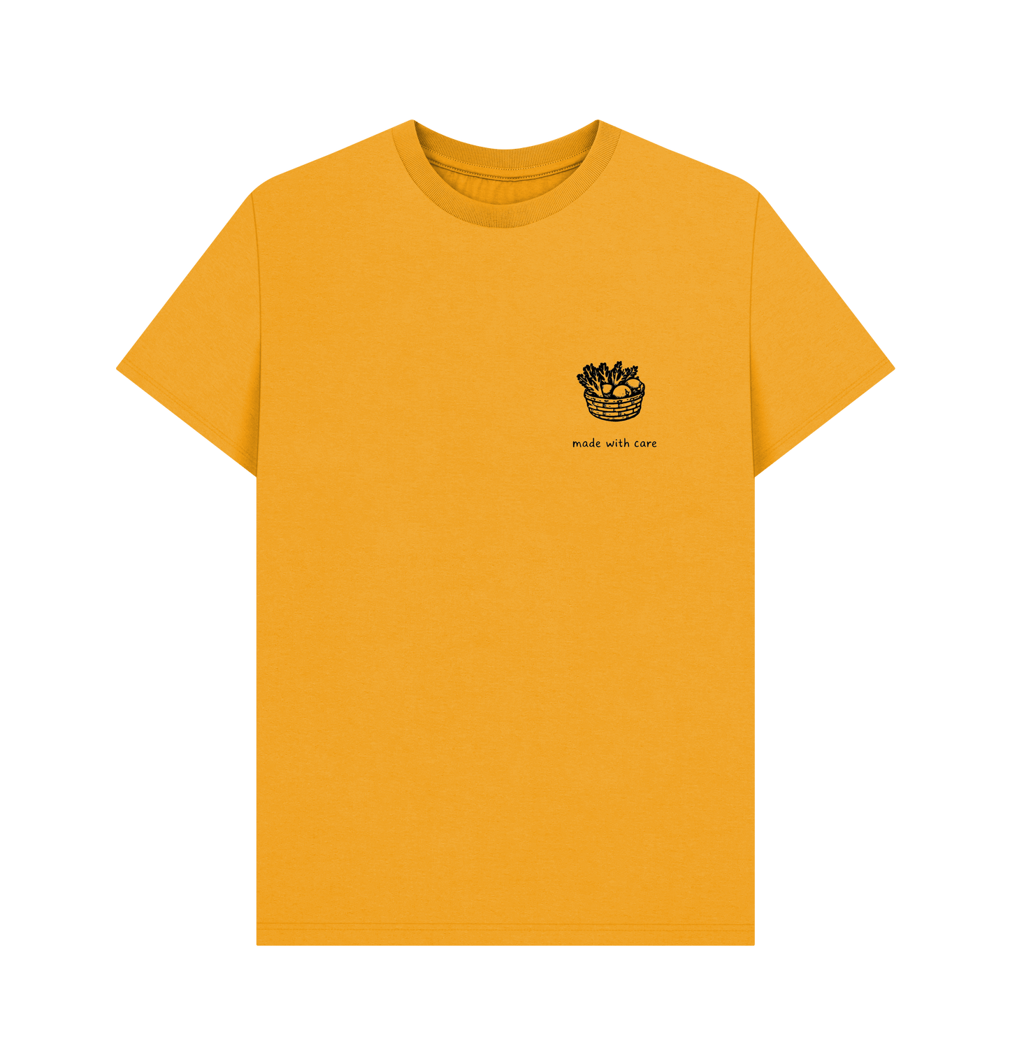 Mustard Printed T-shirt Front