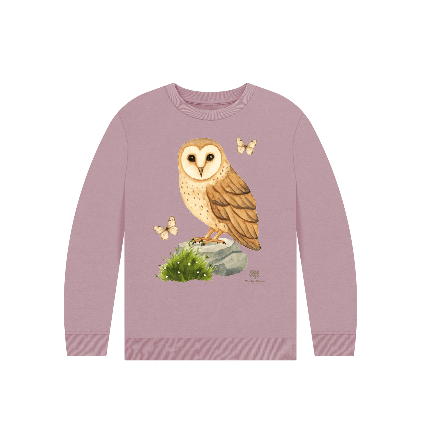 Mauve Printed Kids Jumper Front