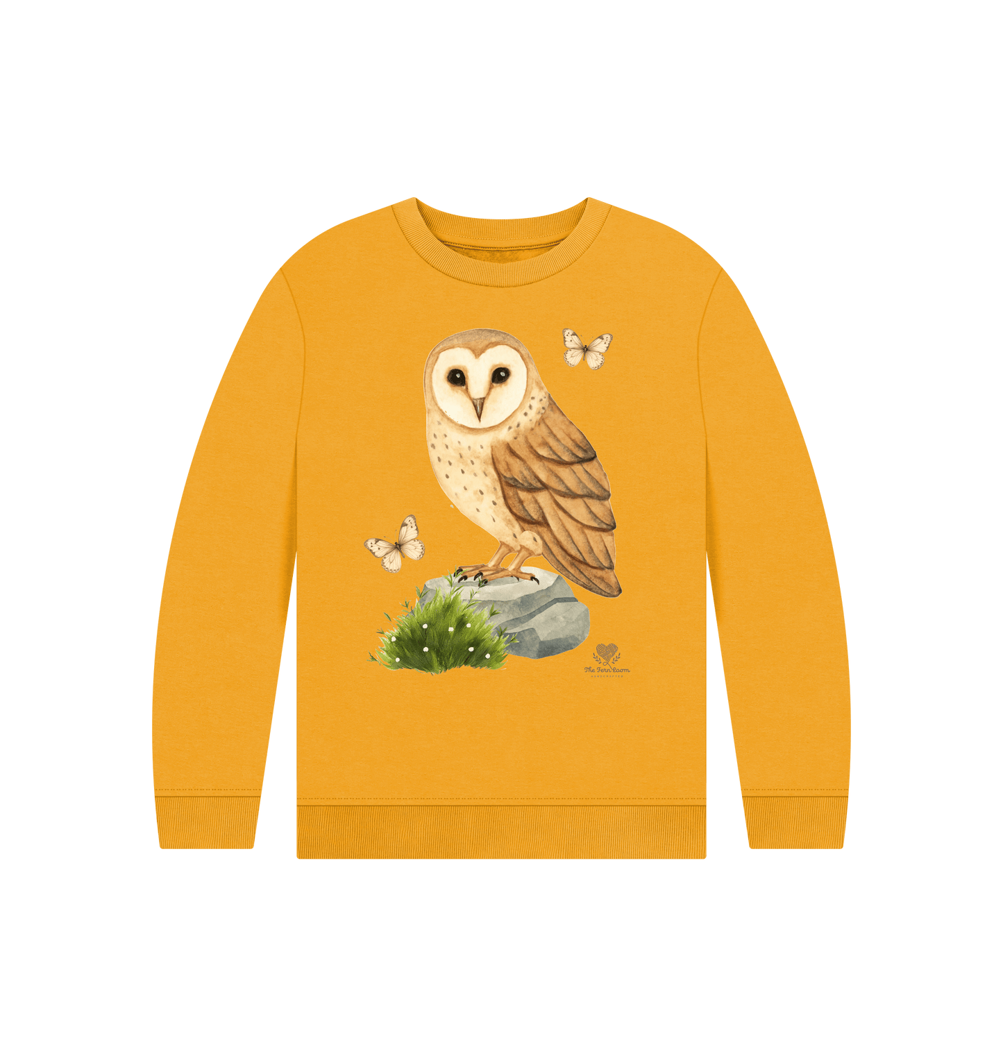 Mustard Printed Kids Jumper Front