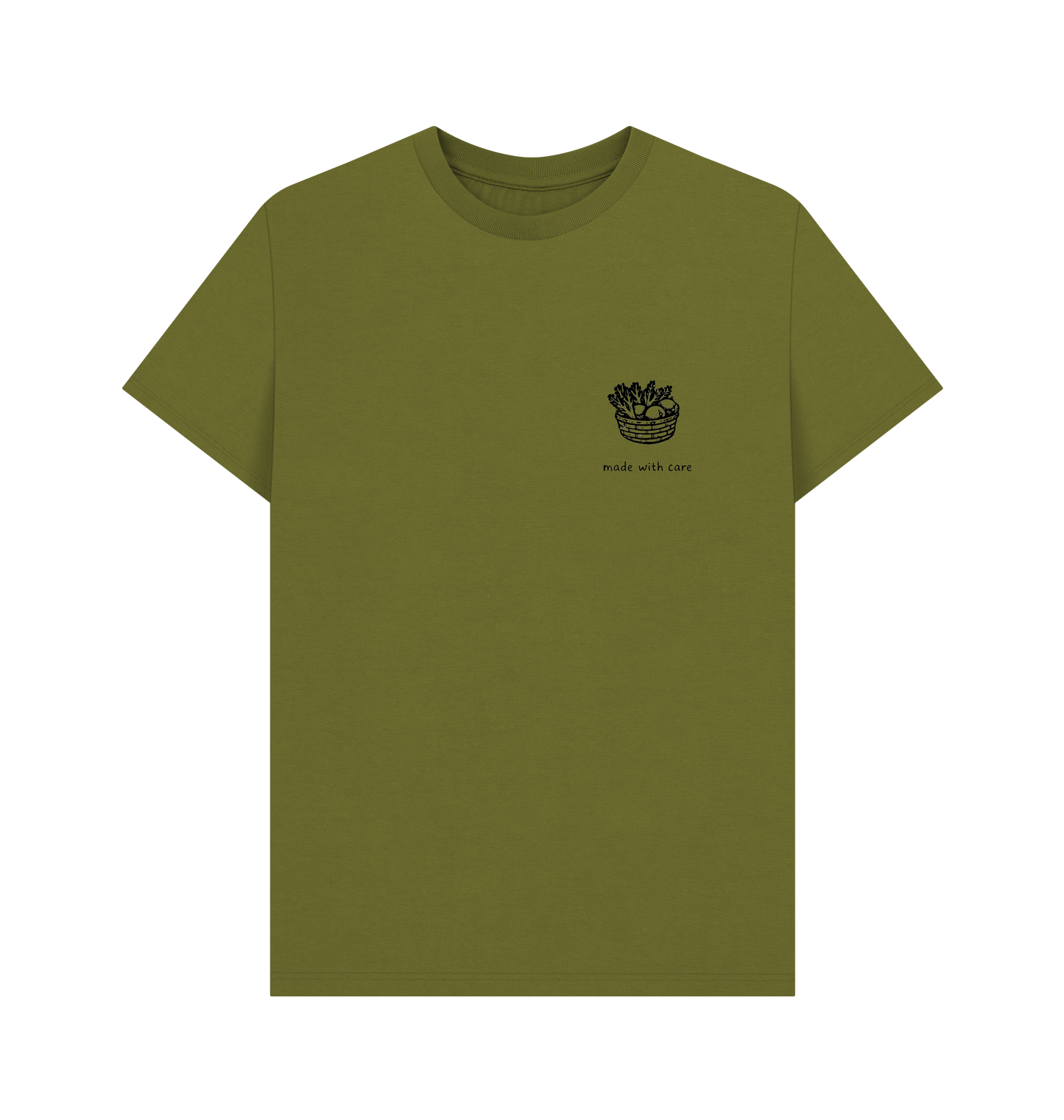Moss Green Printed T-shirt Front