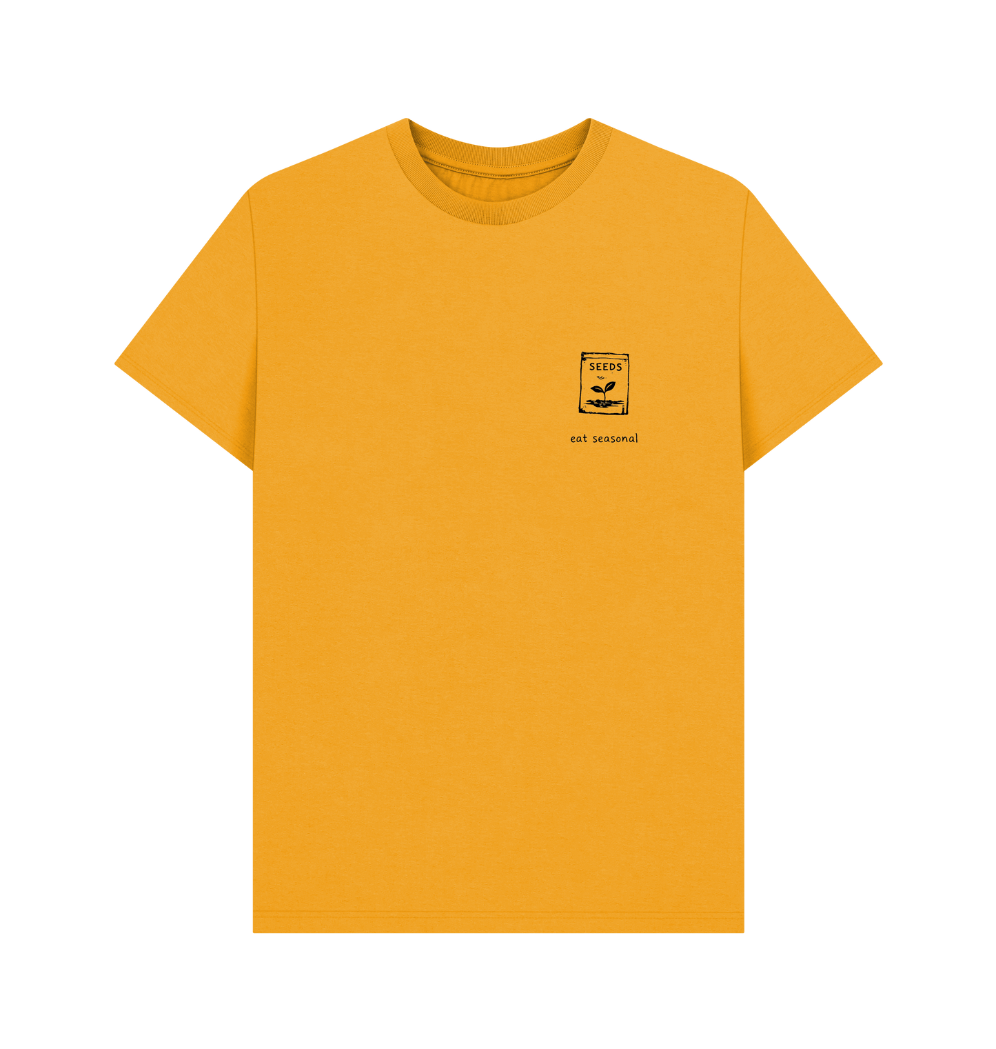 Mustard Printed T-shirt Front